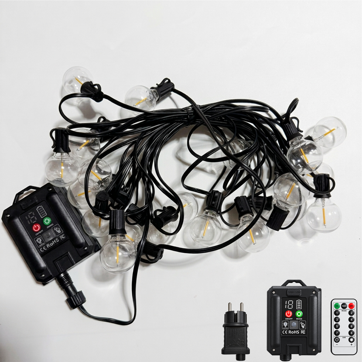 G40 Globe LED String Lights | Plug-in & Solar Options