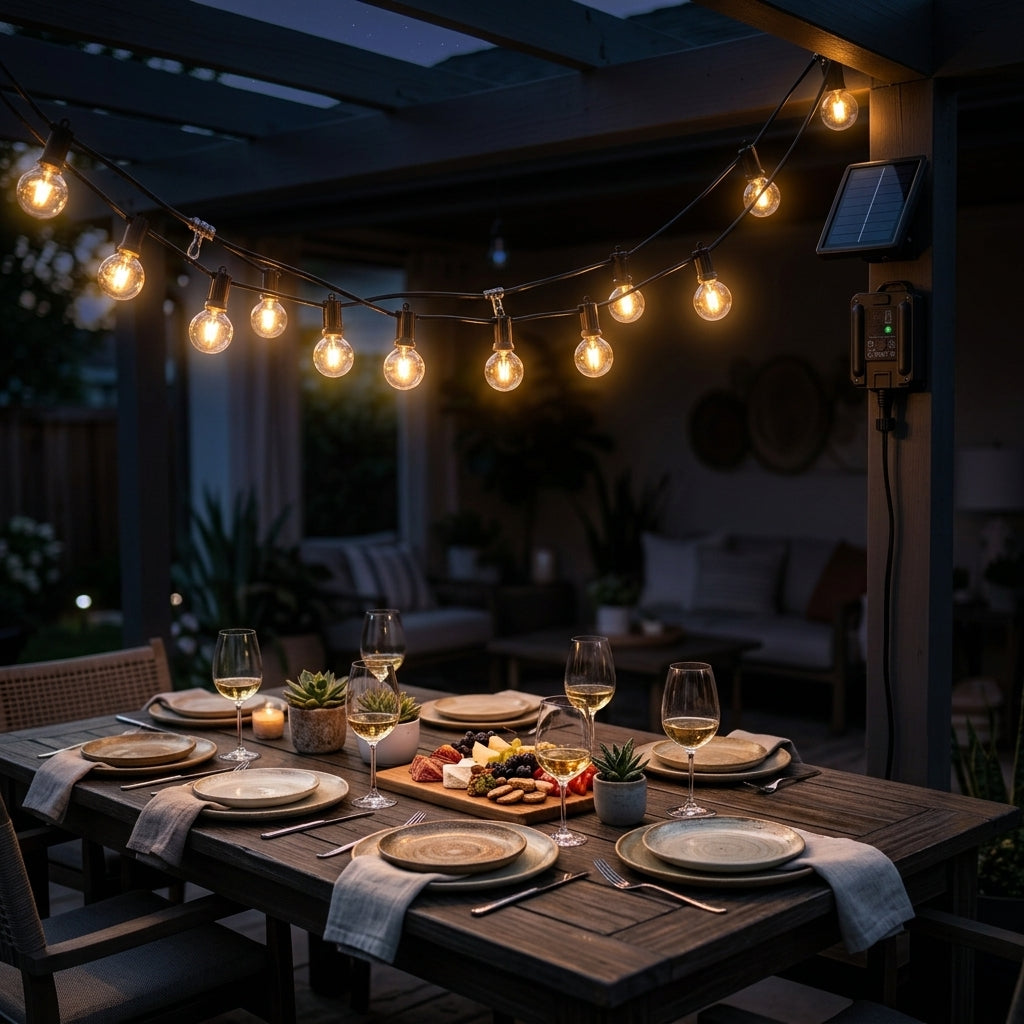 G40 Globe LED String Lights | Plug-in & Solar Options
