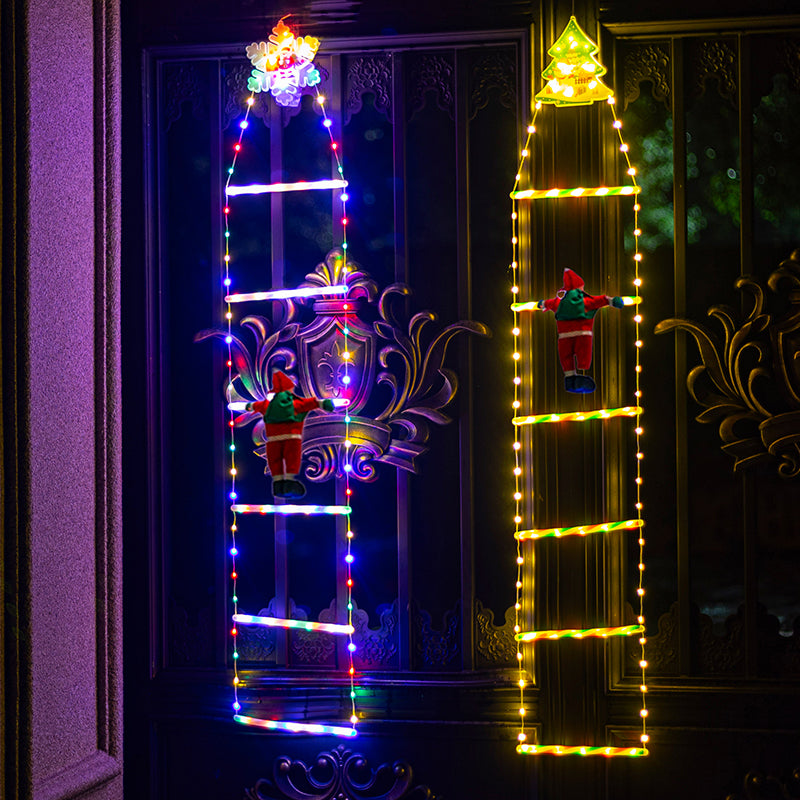 LED Christmas Climbing Santa Window Light Decoration