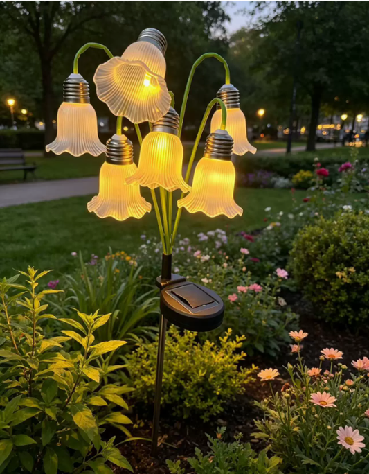 Solar Flower Garden Lights outdoor warm white